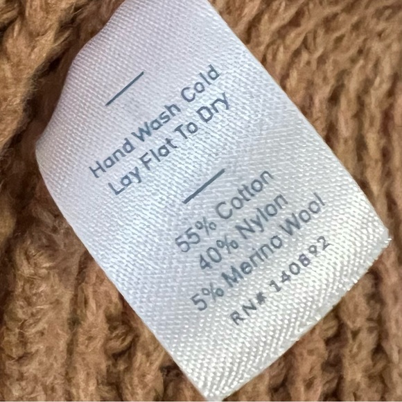 Marine Layer Women Large Chunky Knit Long Cardigan Merino Wool Blend Rust Orange - Picture 8 of 8